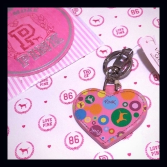 Rare Victoria's Secret Pink Vintage Heart Keychain - Picture 3 of 3